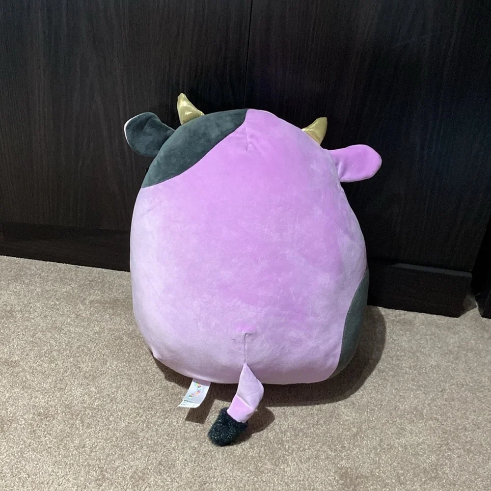 Squishmallows Purple Black Gold Cow Plush - Picture 2 of 3
